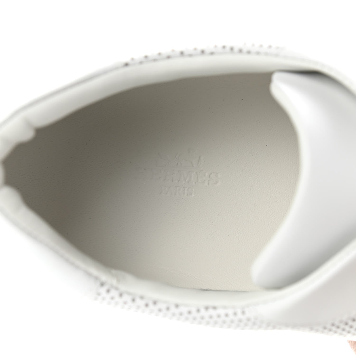 Hermes Calfskin Perforated Day Sneakers 43 White 8 of 9