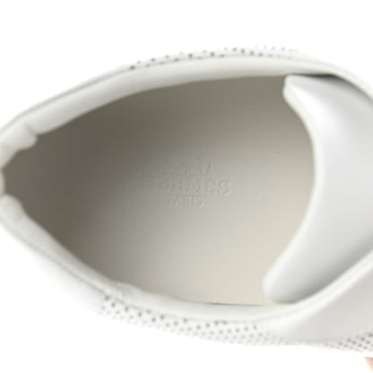 Hermes Calfskin Perforated Day Sneakers 43 White 8 of 9