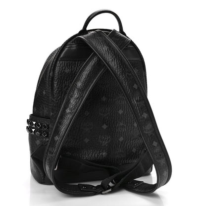 MCM Visetos Small Side Stud Stark Backpack Black 3 of 8