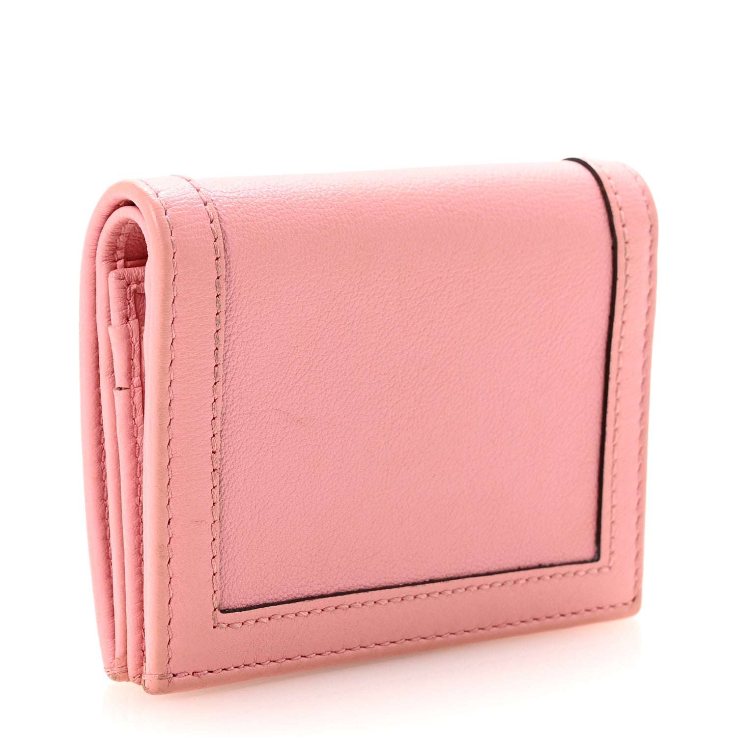 Gucci Wonka Grain Calfskin Diana Card Case Wallet Wild Rose 3 of 7