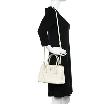 Prada Saffiano Lux Small Galleria Double Zip Tote White 2 of 16