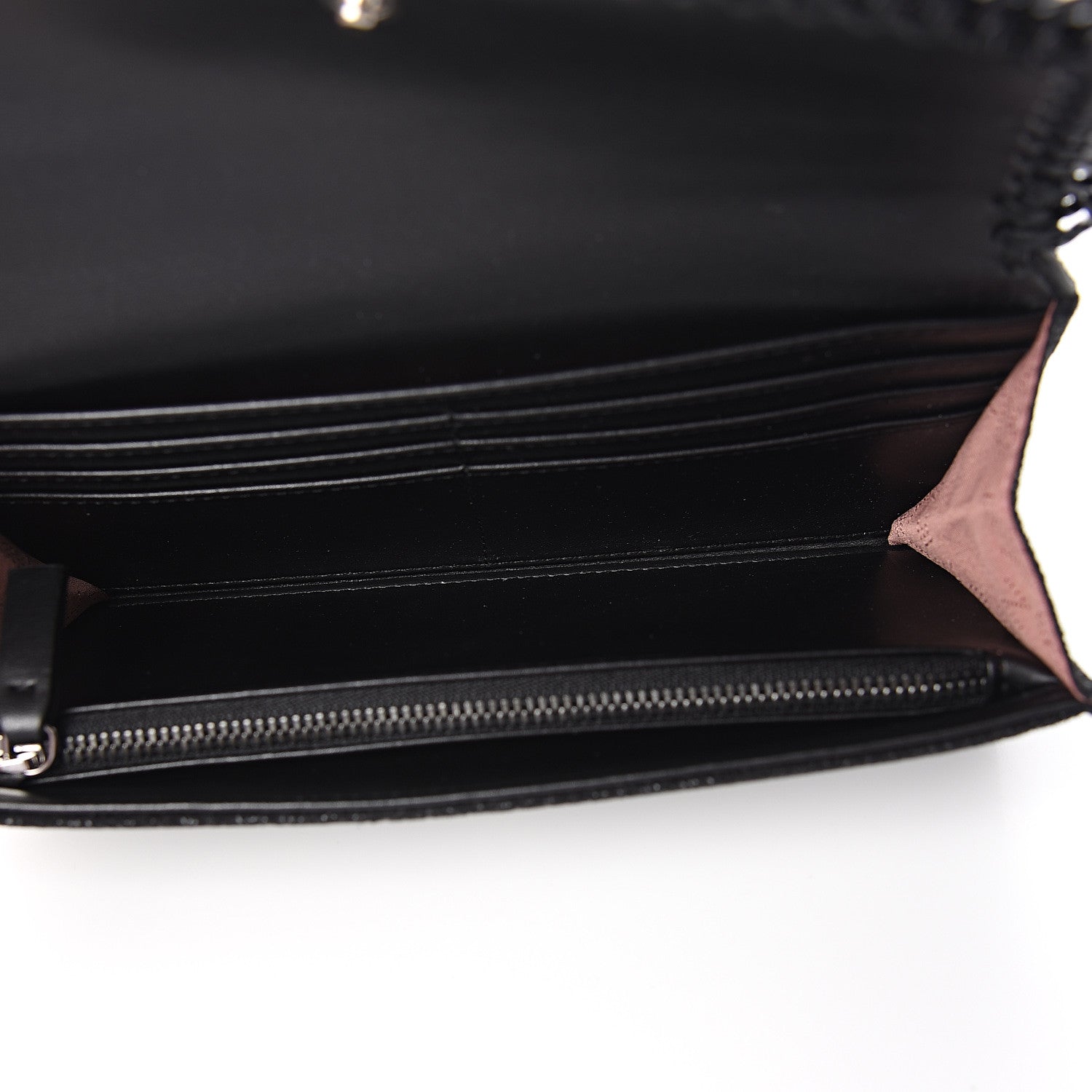 Stella McCartney Shaggy Deer Falabella Flap Wallet Black 4 of 7