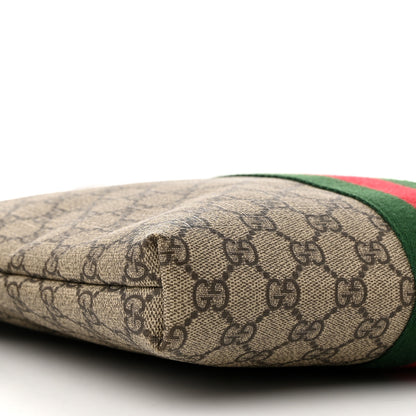 Gucci GG Supreme Monogram Web Messenger Bag Black 9 of 14