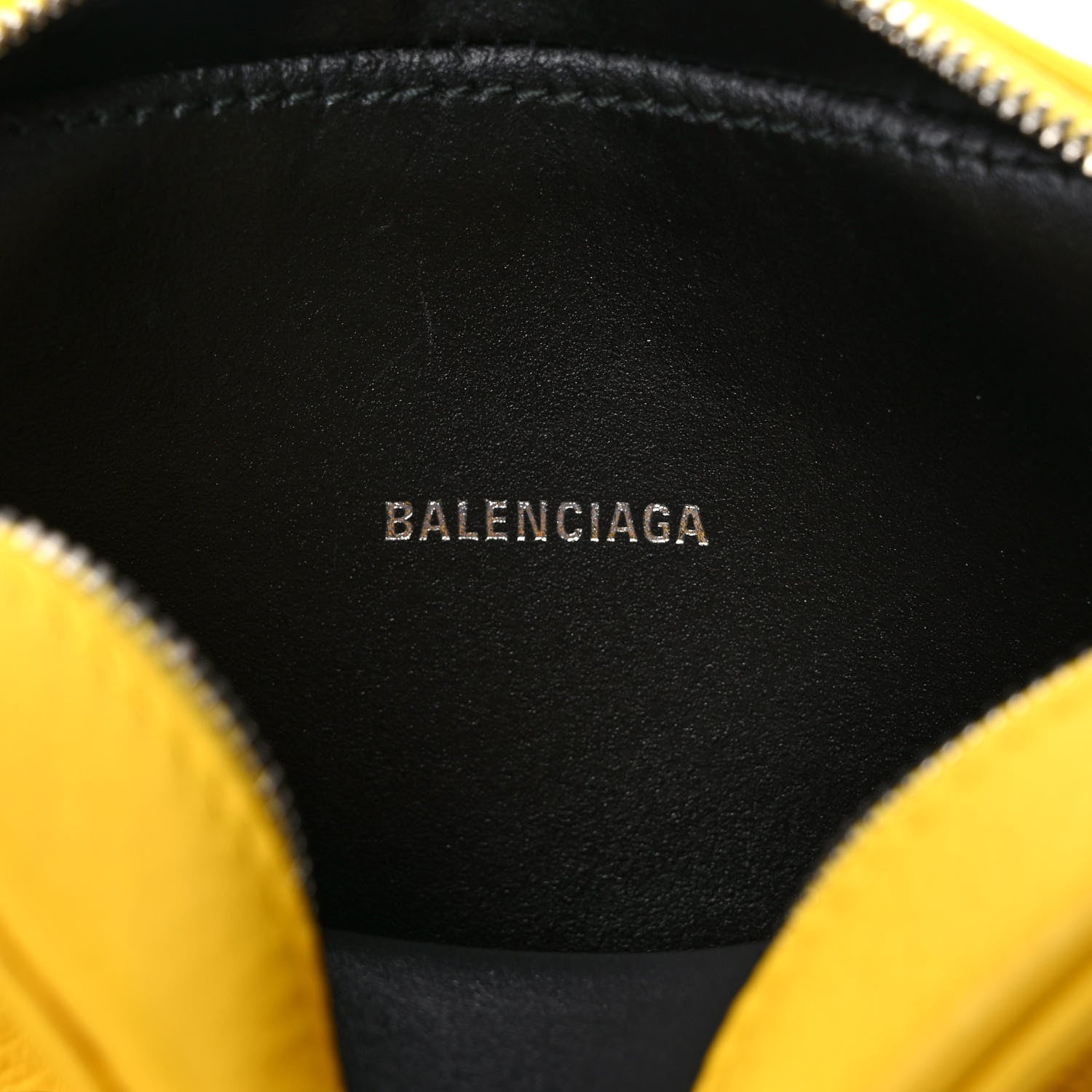 Balenciaga Smooth Calfskin Logo XS Everyday Camera Bag Jaune Soleil Black 6 of 8