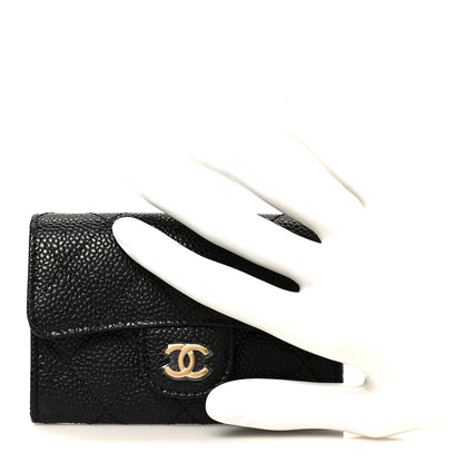 Chanel Caviar Quilted Flap Card Holder Black 2 of 10