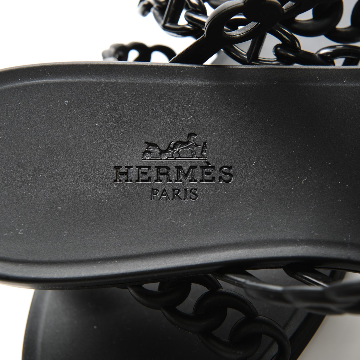 Rubber Chaine d'Ancre Nude Sandals 40 Black