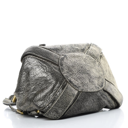 Jimmy Choo Metallic Calfskin Mahala Tote Pewter 4 of 17