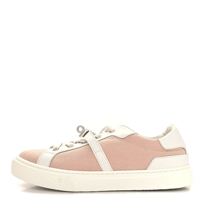 Hermes Calfskin Canvas Day Sneakers 37.5 Framboise White 1 of 8
