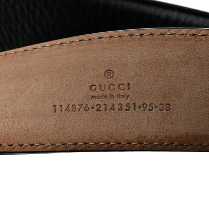 Gucci Pebbled Calfskin Interlocking G 40mm Belt 95 38 Black 3 of 6