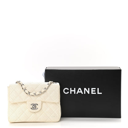 Chanel Lambskin Perforated Quilted Mini Square Flap White 11 of 11