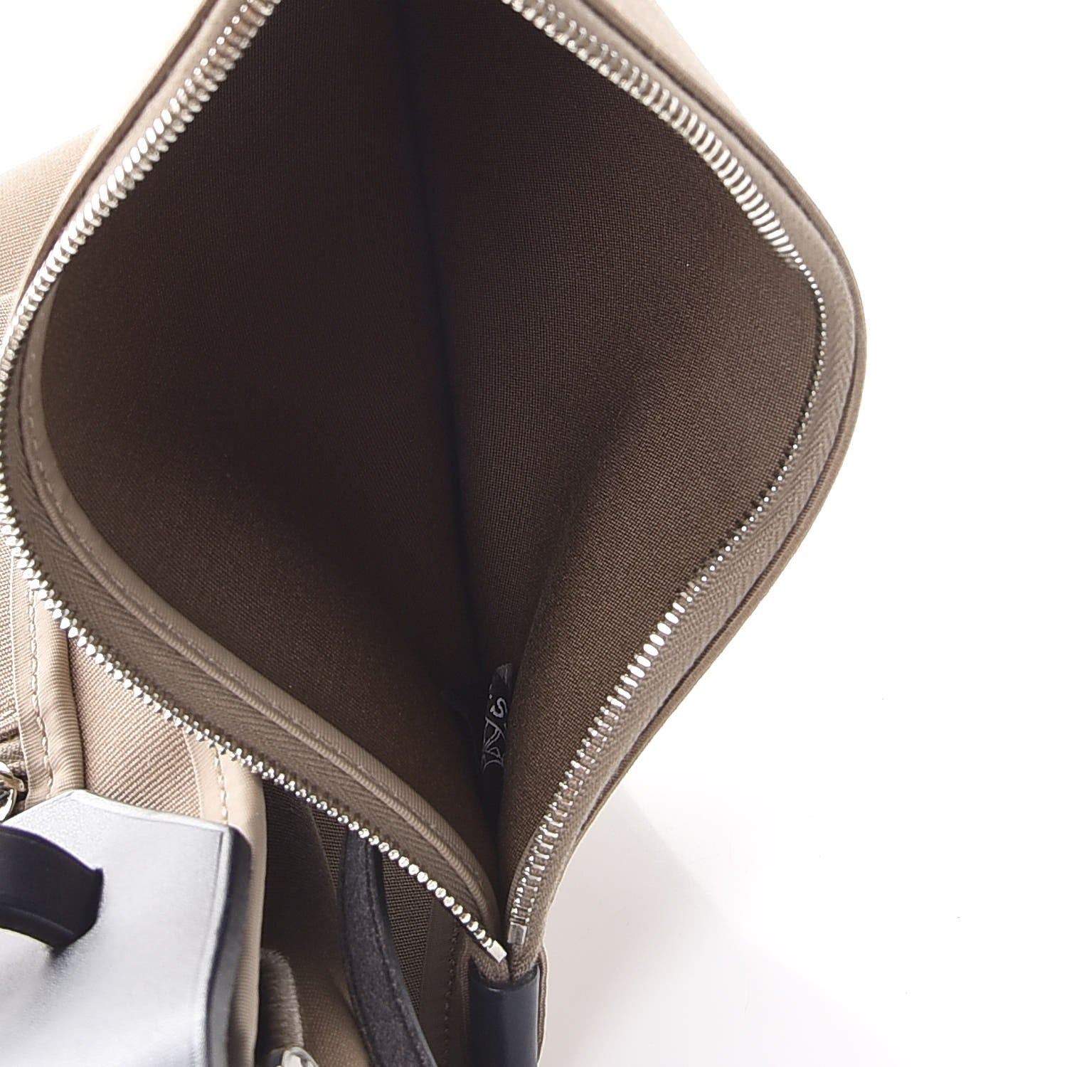 Hermes Vache Hunter Toile Herbag Zip 31 PM Etoupe Bleu Indigo 8 of 10