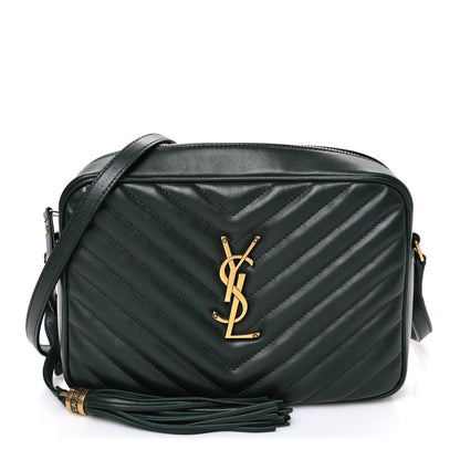 Saint Laurent Calfskin Matelasse Monogram Lou Camera Bag Vert Fonce 1 of 11