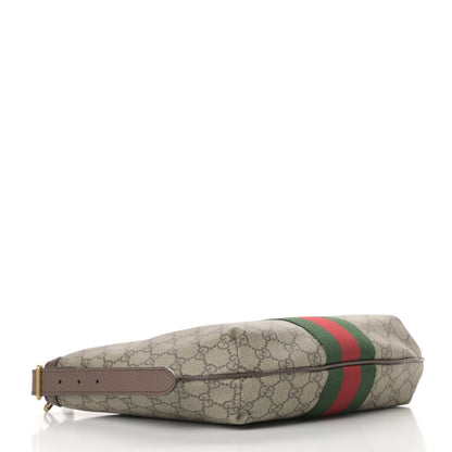 Gucci GG Supreme Monogram Web Small Ophidia Half Moon Hobo Brown 4 of 10