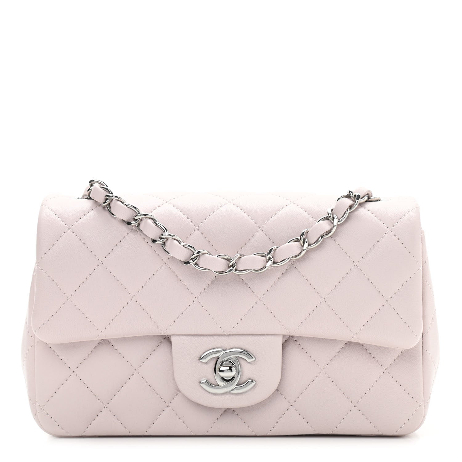 Chanel Lambskin Quilted Mini Rectangular Flap Light Purple 1 of 11