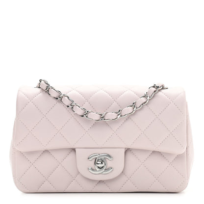 Chanel Lambskin Quilted Mini Rectangular Flap Light Purple 1 of 11