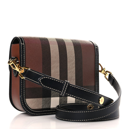 Burberry Calfskin Check Small Elizabeth Bag Brown 3 of 8