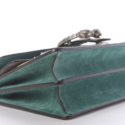 Gucci GG Supreme Monogram Willow Hill Embroidered Small Dionysus Shoulder Bag Emerald 6 of 11