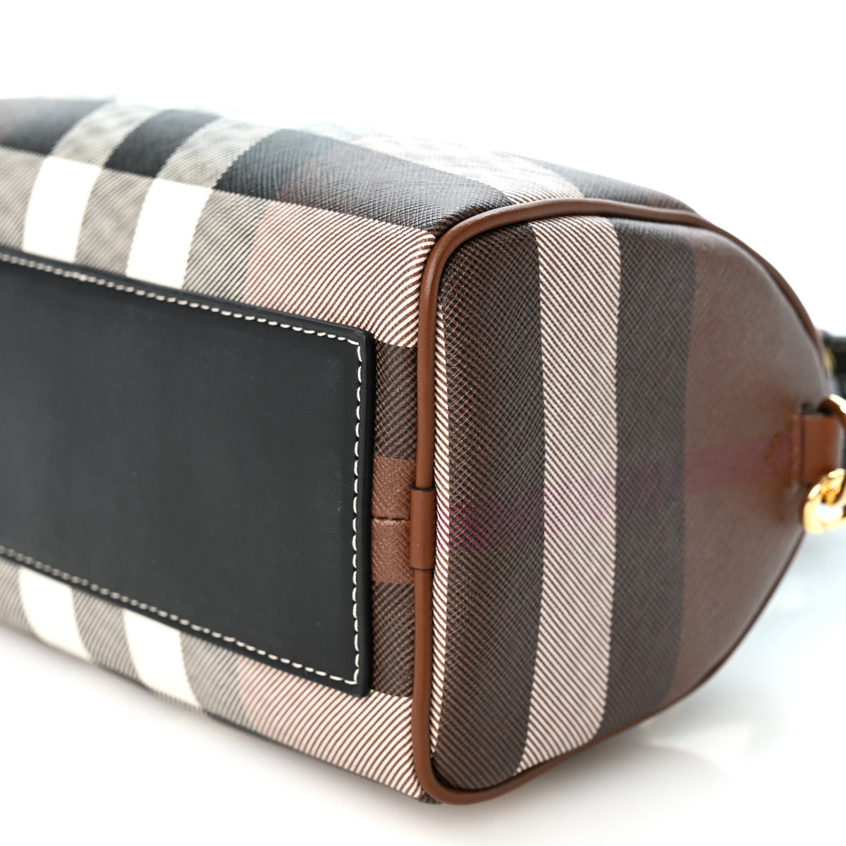 E-canvas Check Mini Bowling Bag Dark Birch Brown