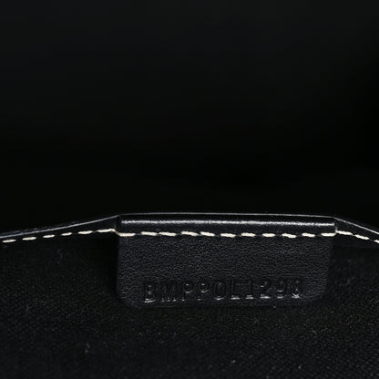 Burberry Canvas Smooth Calfskin Two Tone Medium Pocket Bag Black White 7 of 12