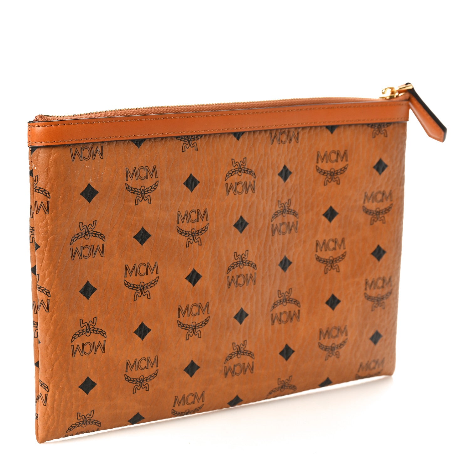 MCM Visetos Mini Pouch Cognac 3 of 9