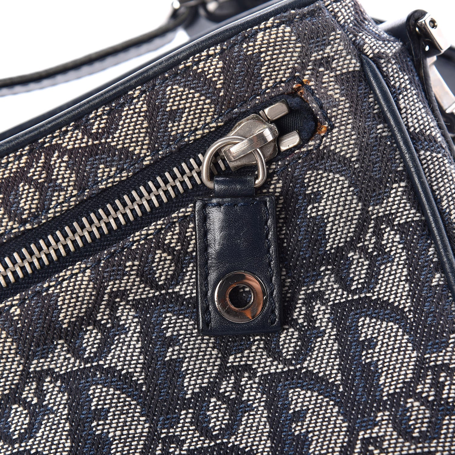 Christian Dior Monogram Charm Shoulder Bag Navy 17 of 21