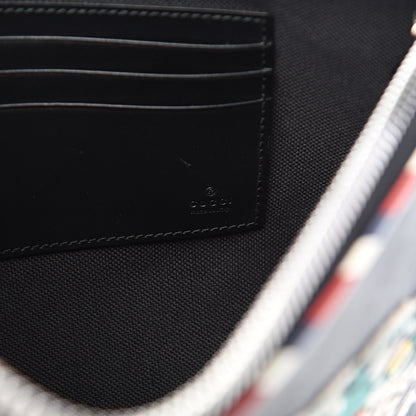 Gucci GG Supreme Monogram Night Courrier Zip Wristlet Pouch Black Multicolor 5 of 6