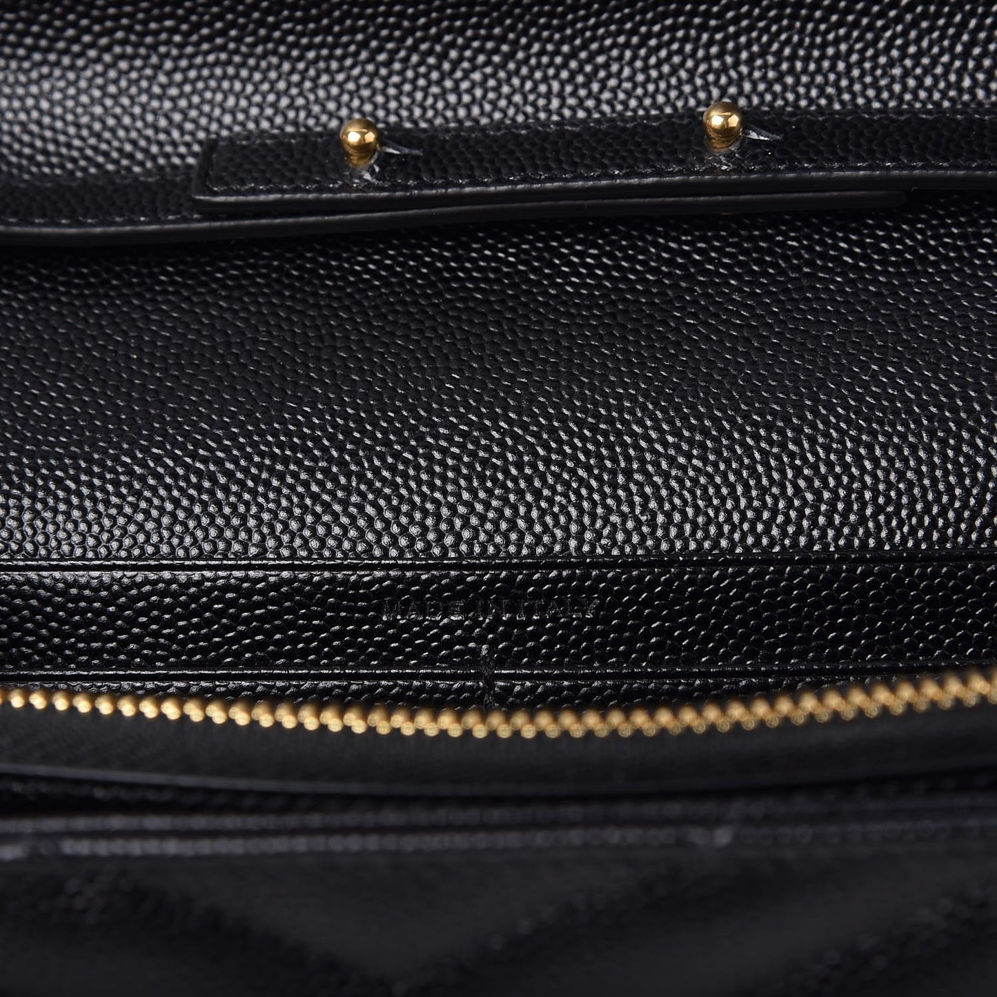 Grain De Poudre Matelasse Chevron Monogram Chain Wallet Black