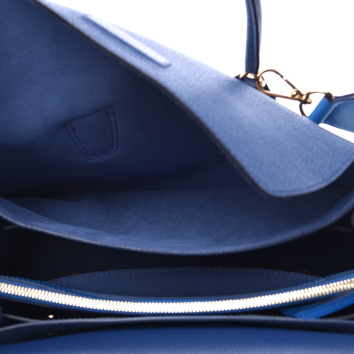 MCM Grained Calfskin Medium Milla Tote Navy 6 of 10