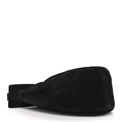 The Row Suede Small Slouchy Banana Bag Black 4 of 12