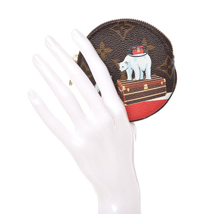 Louis Vuitton Monogram 2017 Christmas Animation Round Coin Purse 2 of 7
