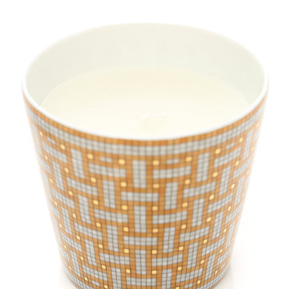 Hermes Porcelain Mosaique Au 24 Porcelain Candle Tumbler Gold 9 of 10