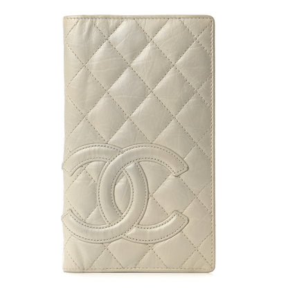 Chanel Calfskin Quilted Cambon Yen Wallet White 1 of 8