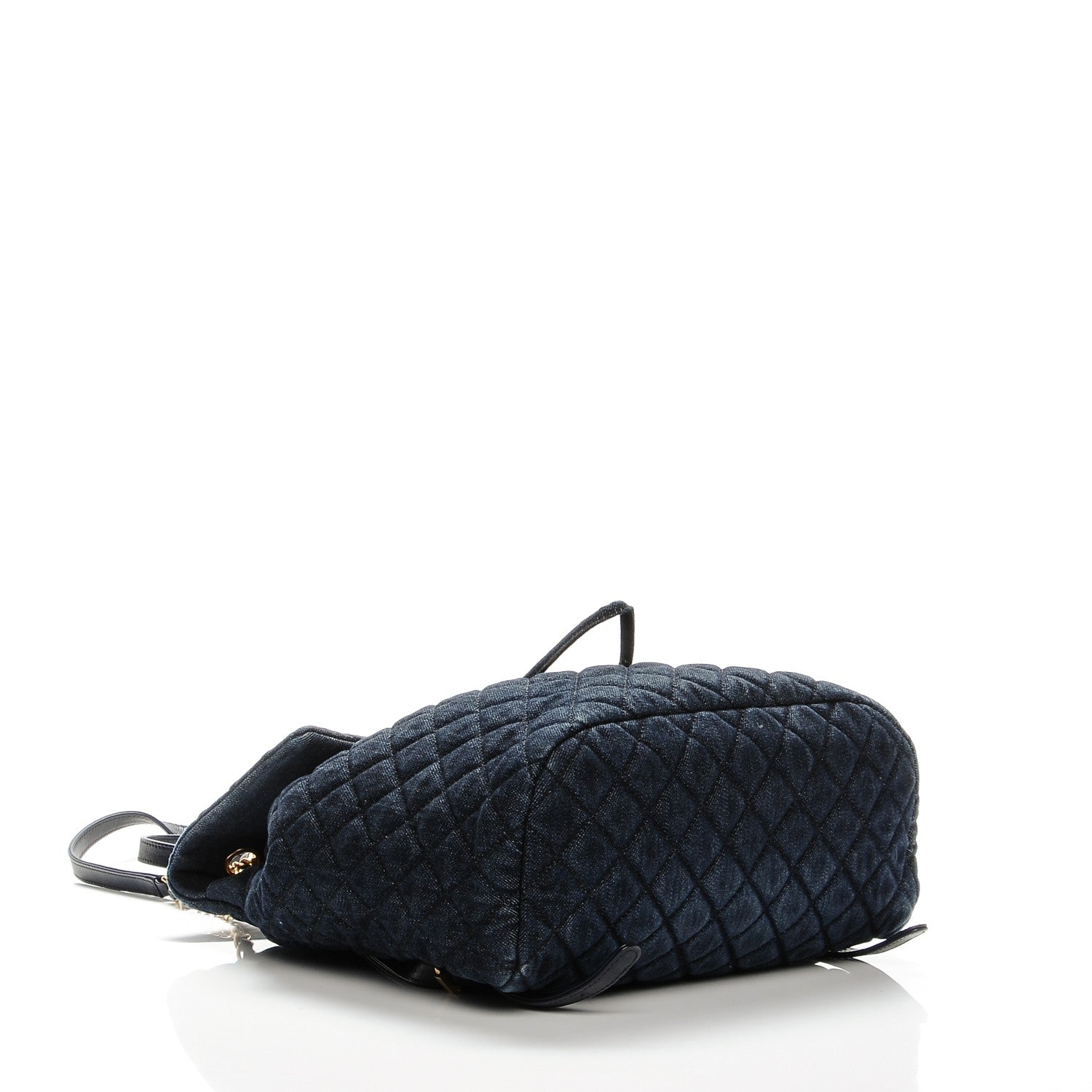 Chanel Washed Denim Quilted Large Urban Spirit Backpack Dark Blue 4 of 10