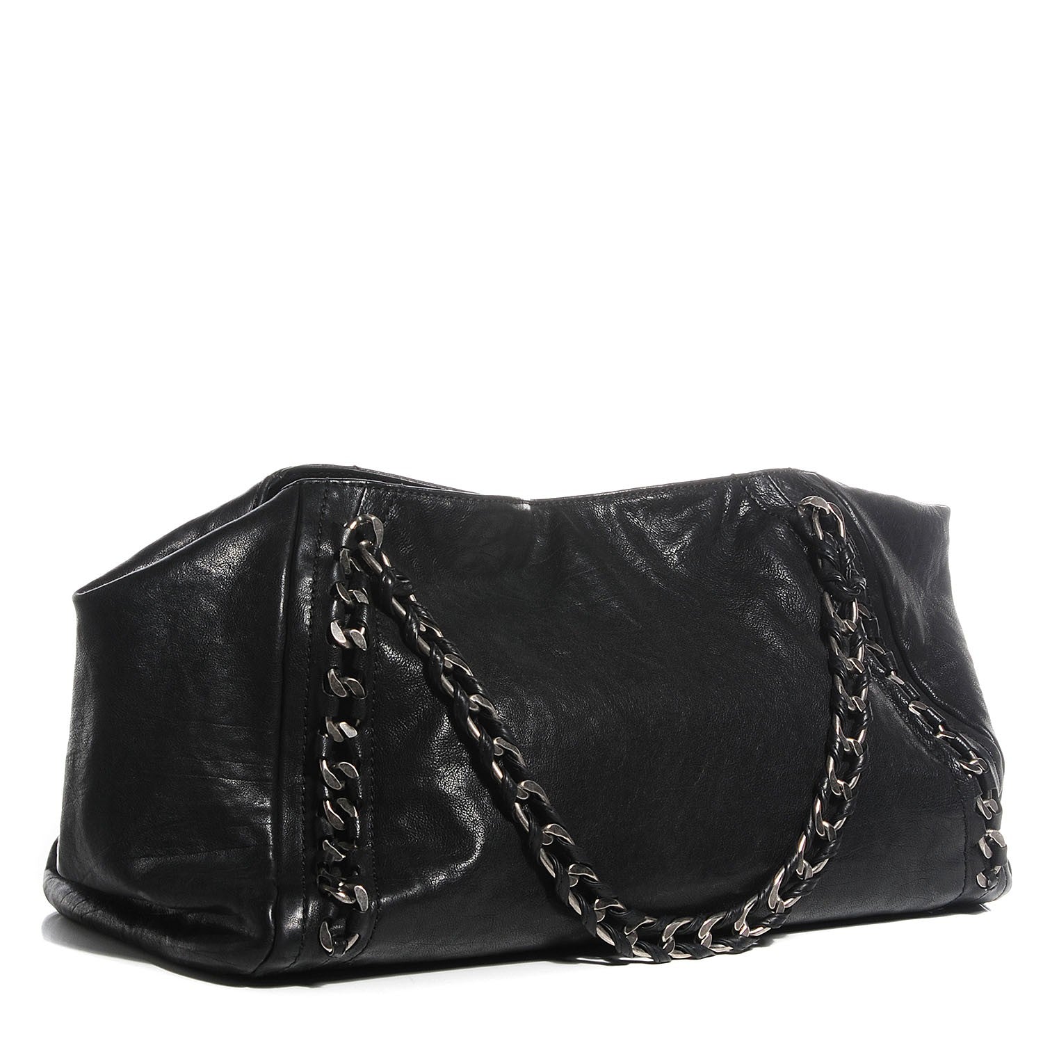 Chanel Glazed Caviar East West Modern Chain Tote Black 3 of 7