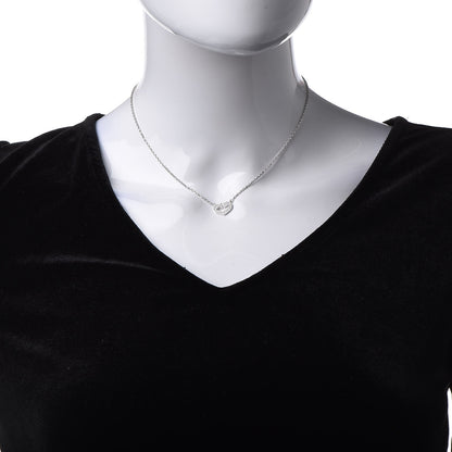 Cartier 18K White Gold Diamond Small Hearts and Symbols Pendant Necklace 2 of 6