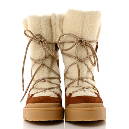 Valentino Garavani Suede Shearling Vlogo Trekkgirl Ankle Boots 35 Selleria 2 of 8