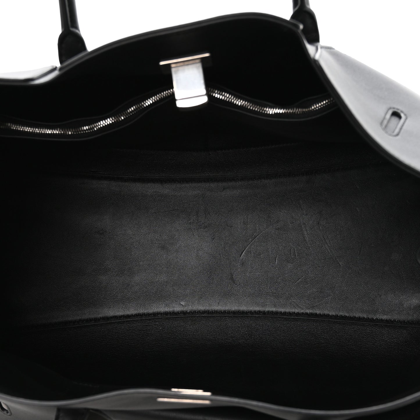 Smooth Calfskin Large Bel Air Carry All Bag Black