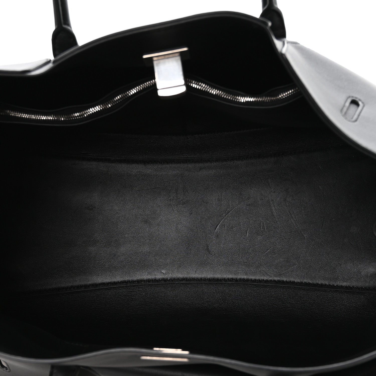 Balenciaga Smooth Calfskin Large Bel Air Carry All Bag Black 5 of 10