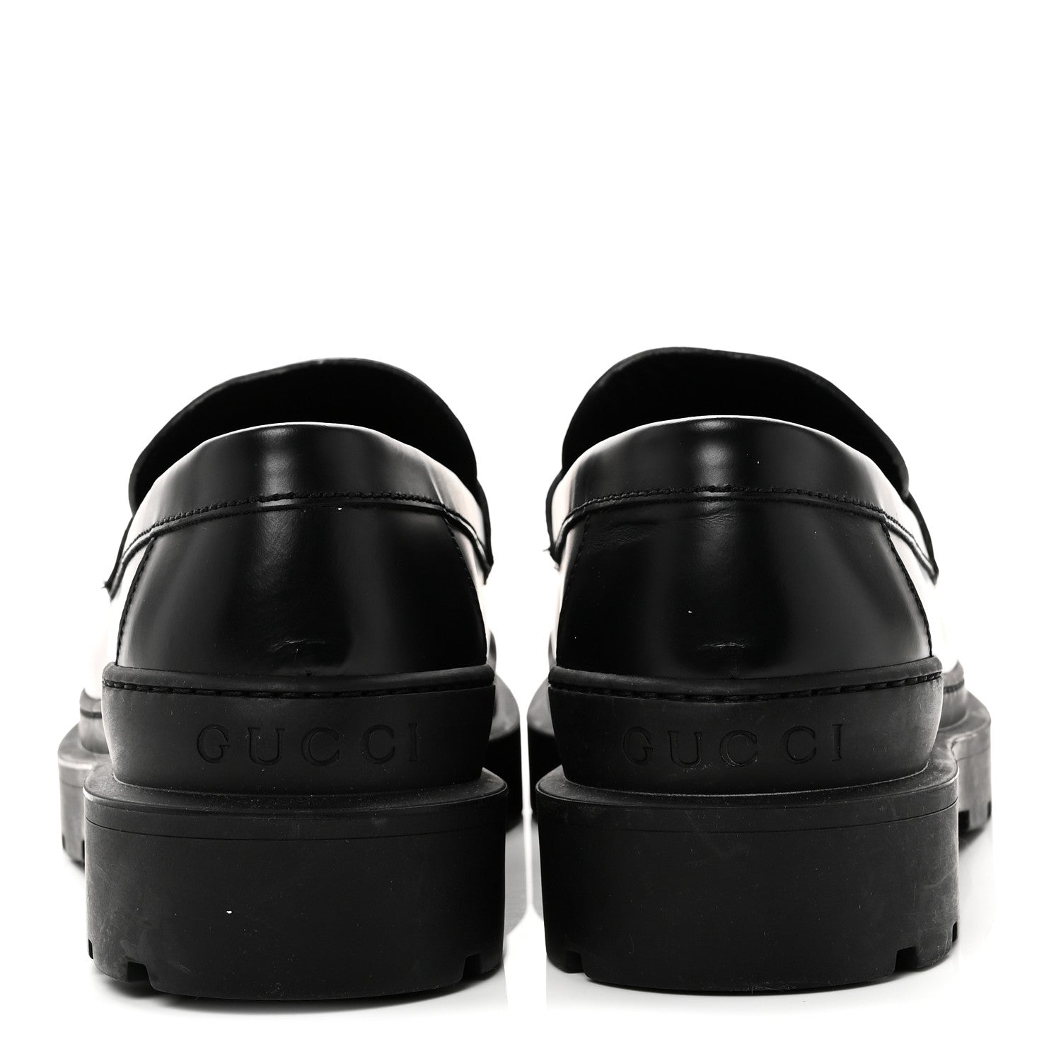 Gucci Sherlin Millennial Ribot Mens Platform Loafers 10 Black 6 of 9