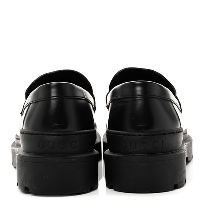Gucci Sherlin Millennial Ribot Mens Platform Loafers 10 Black 6 of 9