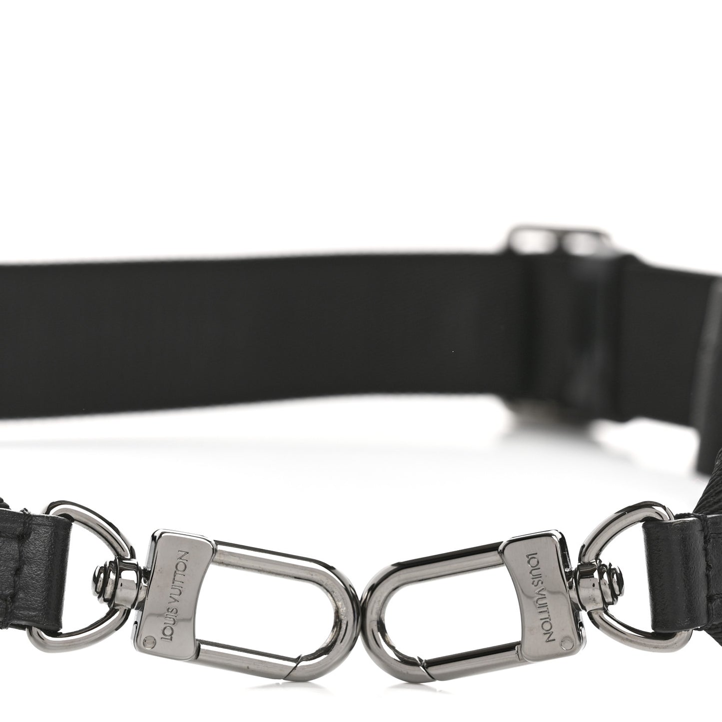 Nylon Jacquard Monochrome Sporty Bandouliere Shoulder Strap Black