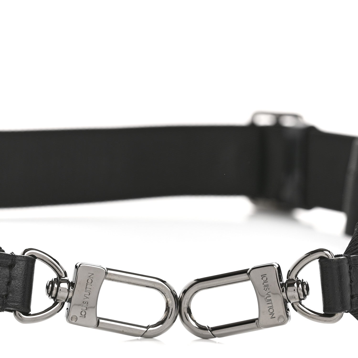 Louis Vuitton Nylon Jacquard Monochrome Sporty Bandouliere Shoulder Strap Black 3 of 4