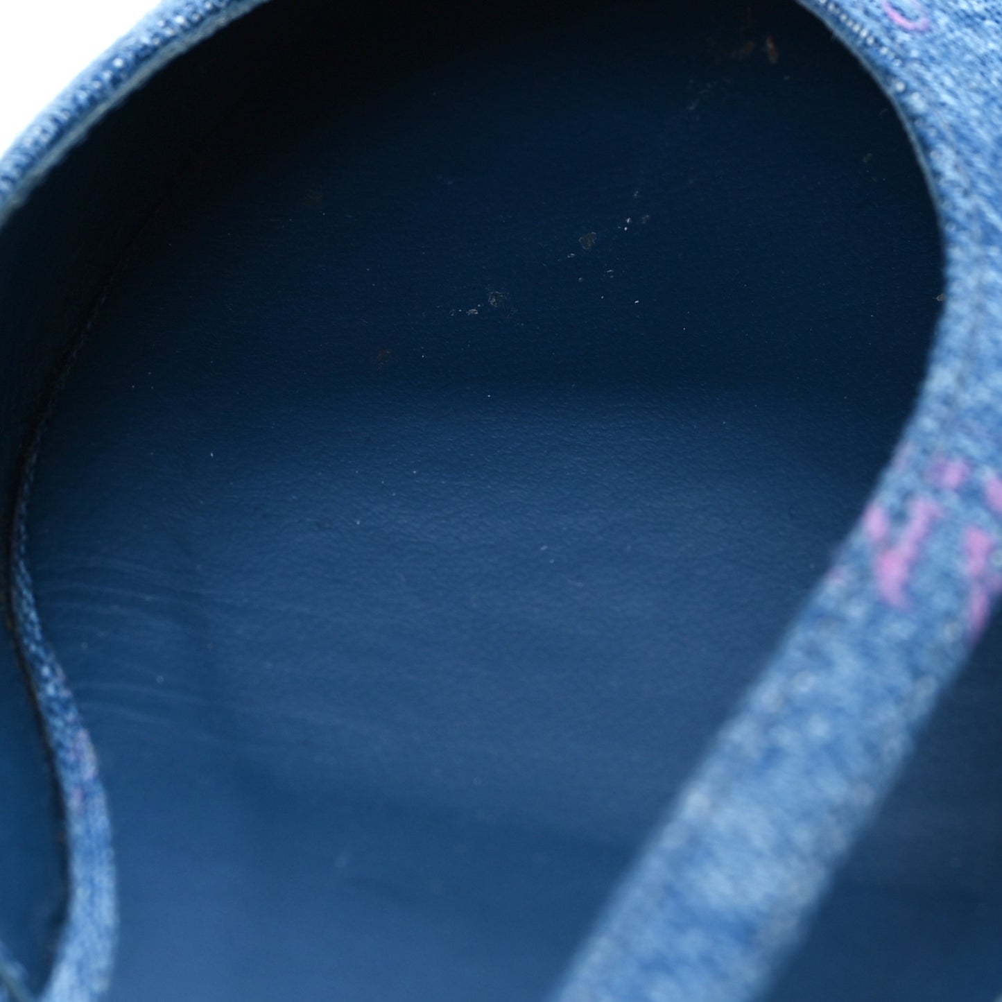 Denim Printed Denim Mood Cap Toe CC Slingback Flats 39 Light Blue Multicolor