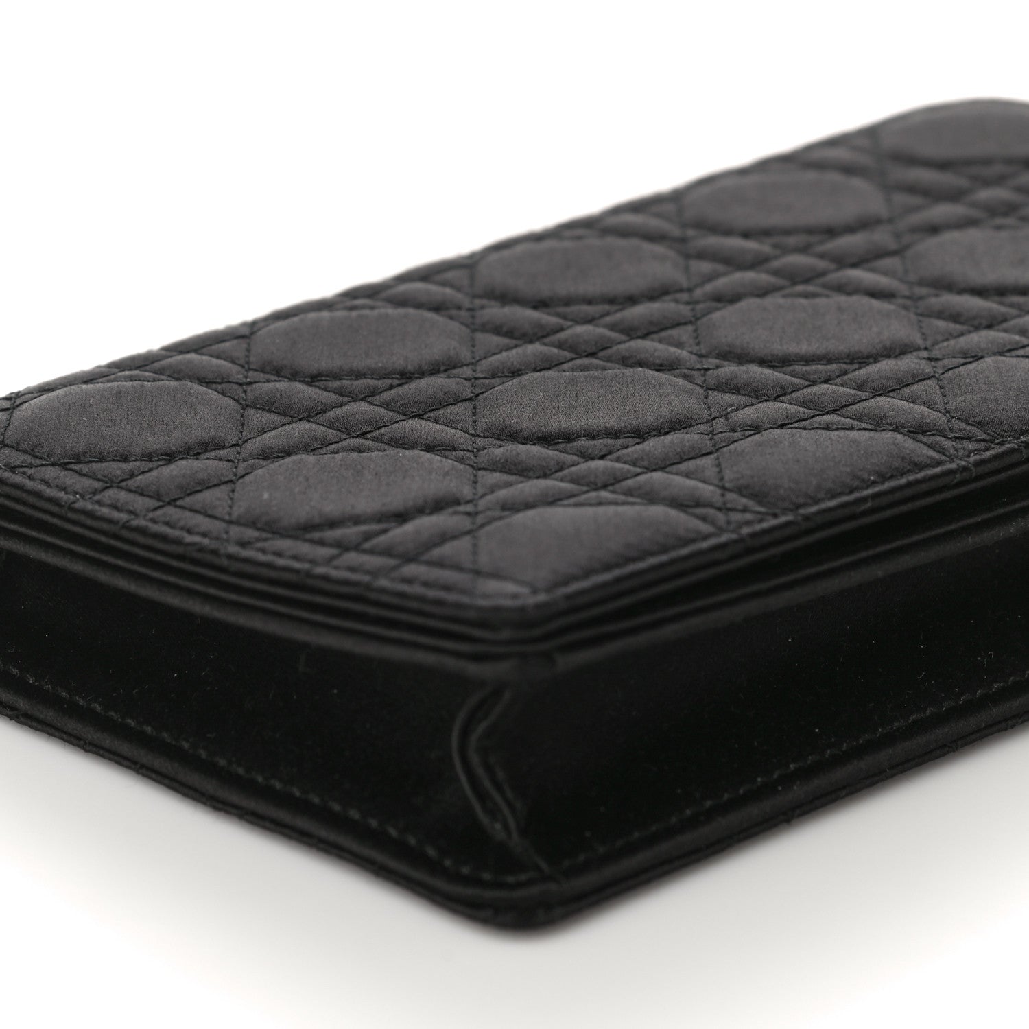 Christian Dior Satin Cannage Lady Dior Clutch Black 11 of 13