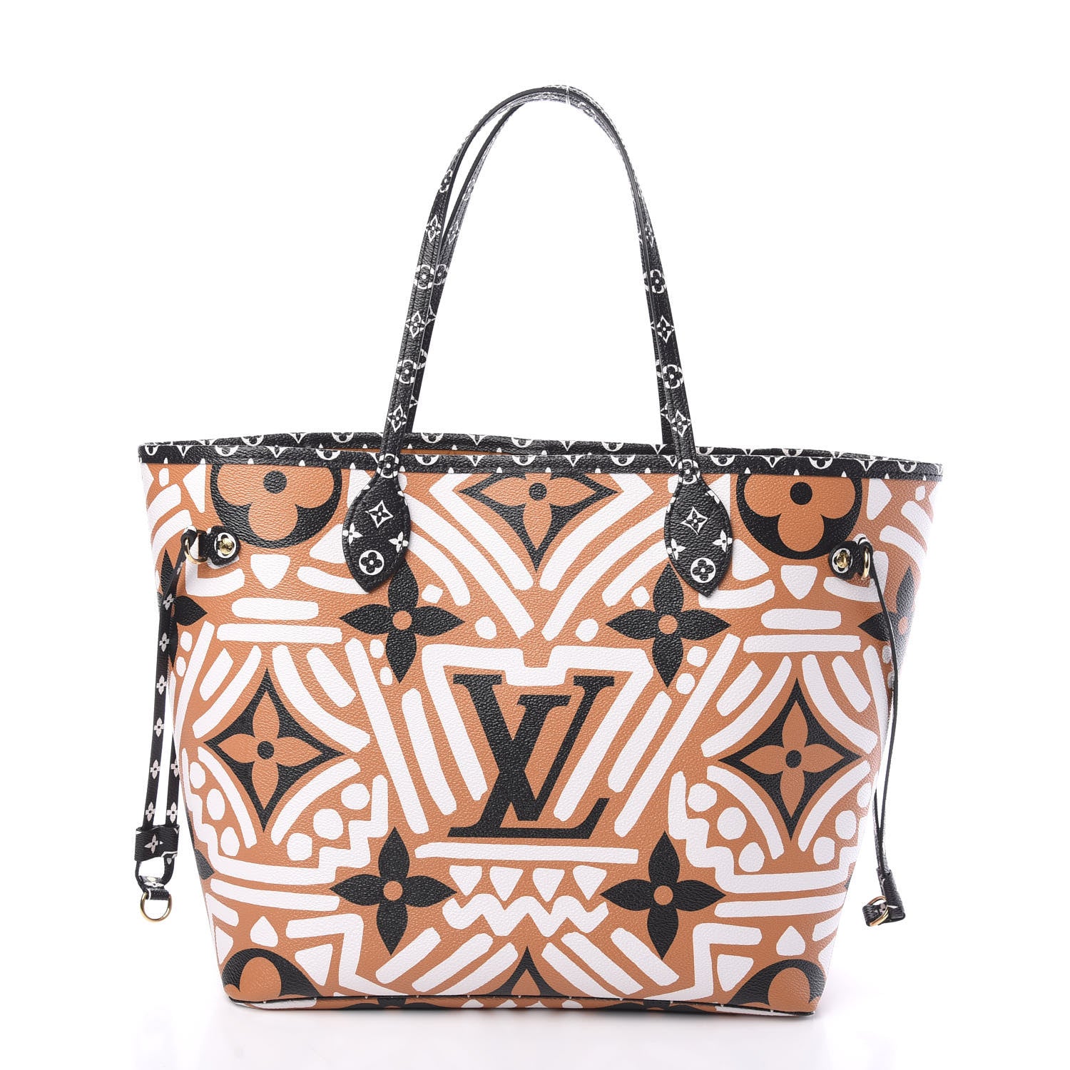 Louis Vuitton Monogram Giant Crafty Neverfull MM Creme Caramel 2 of 9