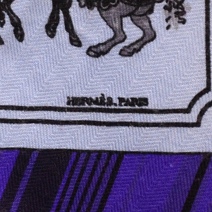 Hermes Cashmere Silk A Cheval Sur Mon Carre Shawl GM 140 3 of 7