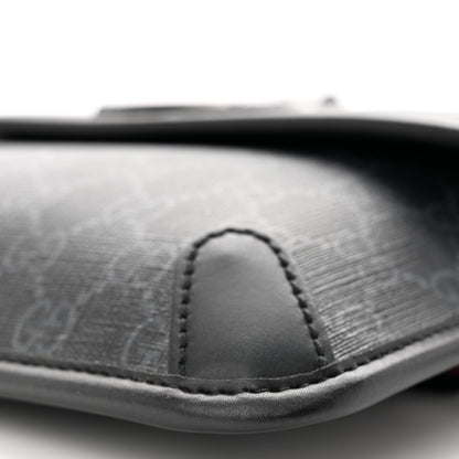 Gucci GG Supreme Monogram Web Slim Belt Bag Black Grey 10 of 10