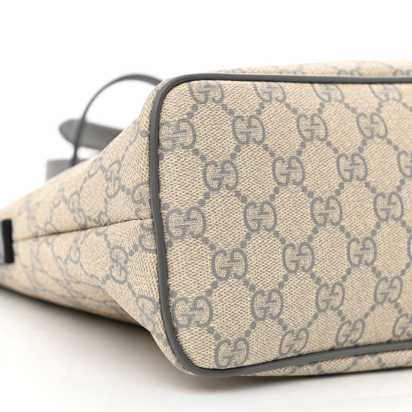 GG Supreme Monogram Small Zippered Tote Ecru Grigio