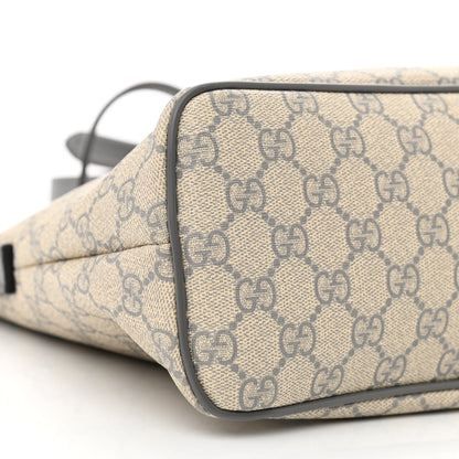 Gucci GG Supreme Monogram Small Zippered Tote Ecru Grigio 9 of 11
