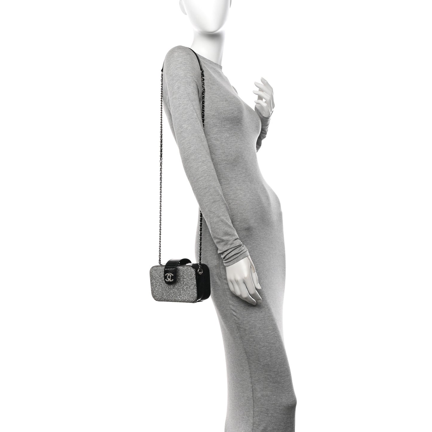 Glitter Patent Evening On The Moon Camera Case Silver